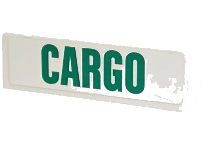 LEGO onderdeel Panel 1 x 4 x 1 with Green 'CARGO' Pattern (Sticker) - Set 60052 (30413pb042)