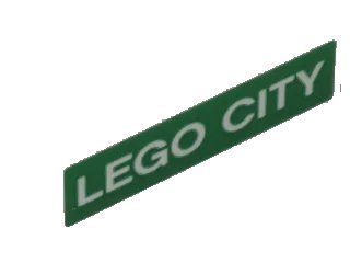 LEGO onderdeel Panel 1 x 4 x 1 with 'LEGO CITY' on Green Background Pattern (Sticker) - Set 60197 (30413pb063)