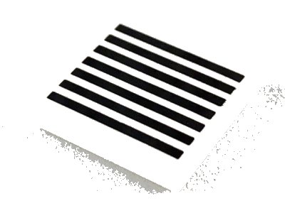 LEGO onderdeel Tile 2 x 2 with Black Grille with 7 Lines Pattern (3068p07)