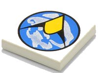 LEGO part Tile 2 x 2 with Exploriens Logo Pattern 3068p10