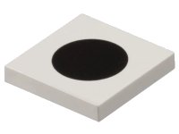 LEGO part Tile 2 x 2 with Black Circle Small Pattern 3068p17