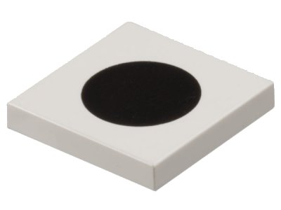 LEGO onderdeel Tile 2 x 2 with Black Circle Small Pattern (3068p17)