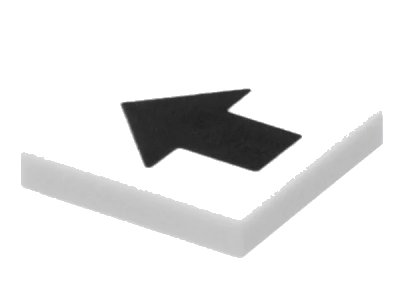 LEGO onderdeel Tile 2 x 2 with Wide Black Arrow Pattern (3068p18)