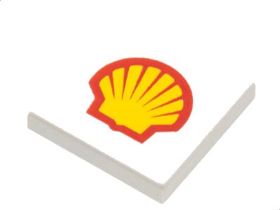 LEGO onderdeel Tile 2 x 2 with Shell Logo Pattern (3068pb0001)