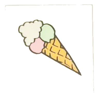 LEGO onderdeel Tile 2 x 2 with Ice Cream Cone Pattern (3068pb0016)