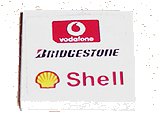 LEGO part Carreau 2 x 2 with Vodafone, Bridgestone and Shell Logos Pattern (Sticker) - Sets 8362 / 8375 3068pb0145