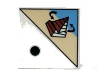 LEGO part Tile 2 x 2 with 1 Black Dot and Pyramid Pattern 3068pb0191