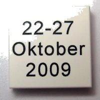 LEGO onderdeel Tile 2 x 2 with '22-27 Oktober 2009' Pattern 3068pb0215