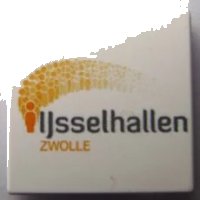 LEGO onderdeel Tile 2 x 2 with Ijsselhallen Logo Pattern 3068pb0217