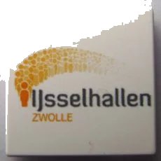 LEGO onderdeel Tile 2 x 2 with Ijsselhallen Logo Pattern (3068pb0217)