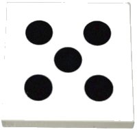 LEGO onderdeel Tile 2 x 2 with 5 Black Dots Pattern 3068pb0292