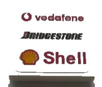 LEGO part Tile 2 x 2 with New Vodafone, Bridgestone and Shell Logos Pattern (Sticker) - Sets 8672 / 8673 3068pb0322