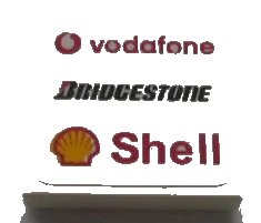 LEGO onderdeel Tile 2 x 2 with New Vodafone, Bridgestone and Shell Logos Pattern (Sticker) - Sets 8672 / 8673 (3068pb0322)