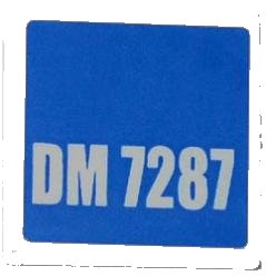 LEGO part Tile 2 x 2 con Patrón 'DM 7287' sobre Fondo Azul (Calcomanía) - Set 7287 (3068pb0486)