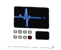 LEGO part Tile 2 x 2 with Medical Graph Pattern (Sticker) - Set 4431 3068pb0585