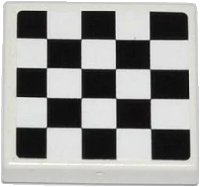 LEGO part Tile 2 x 2 with Checkered Pattern (Sticker) - Set 60019 3068pb0778