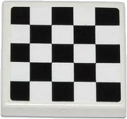 LEGO onderdeel Tile 2 x 2 with Checkered Pattern (Sticker) - Set 60019 (3068pb0778)