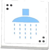 LEGO onderdeel Tile 2 x 2 with Shower Head Pattern (Sticker) - Set 3185 3068pb0782