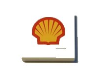 LEGO onderdeel Tile 2 x 2 with Shell Logo Small Pattern (Sticker) - Set 40195 3068pb0894