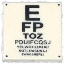 LEGO onderdeel Tile 2 x 2 with Eye Chart Pattern (3068pb0923)