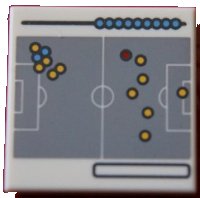 LEGO onderdeel Tile 2 x 2 with Football (Soccer) Field Strategy Chart Pattern 3068pb1003