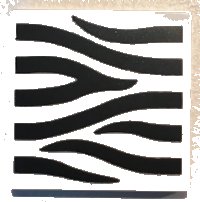LEGO part Tile 2 x 2 with Zebra Stripes Pattern 3068pb1032