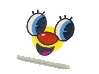 LEGO part Tile 2 x 2 with PPG Smartphone Face with Red Nose Pattern 3068pb1126