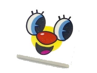 LEGO onderdeel Tile 2 x 2 with PPG Smartphone Face with Red Nose Pattern (3068pb1126)