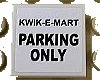 LEGO onderdeel Tile 2 x 2 with Black 'KWIK-E-MART PARKING ONLY' Pattern (Sticker) - Set 71016 (3068pb1127)