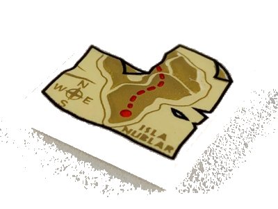LEGO onderdeel Tile 2 x 2 with Isla Nublar Map Pattern (3068pb1253)