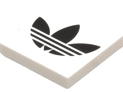 LEGO onderdeel Tile 2 x 2 with Black Adidas Trefoil Logo Pattern (3068pb1752)