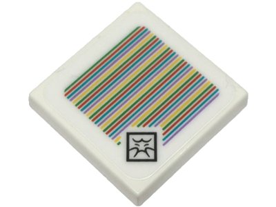 LEGO part Tile 2 x 2 with Super Mario Scanner Code Boo Pattern (Sticker) - Sets 71394 / 71436 (3068pb1799)