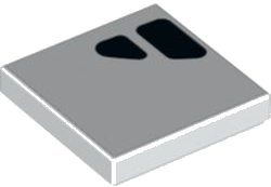 LEGO onderdeel Tile 2 x 2 with Black Air Vent Grille Pattern Model Left Side (3068pb1805L)
