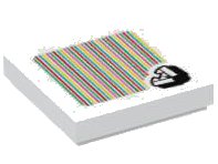 LEGO part Tile 2 x 2 with Super Mario Scanner Code Piranha Plant Pattern (Sticker) - Set 71409 3068pb2075