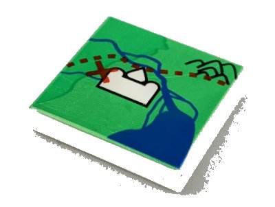 LEGO part Tile 2 x 2 with Orient India Map Pattern (3068px34)