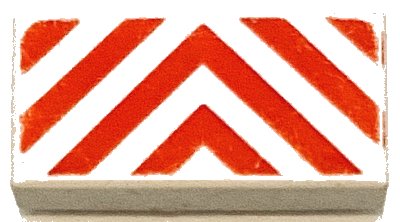 LEGO onderdeel Tegeltje 1 x 2 met Gevaar Chevrons Rood Patroon (3069p09)