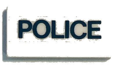 LEGO part Tile 1 x 2 with 'POLICE' Pattern (Sticker) - Set 6384 (3069pb0114)