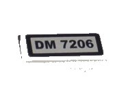 LEGO part Tile 1 x 2 with 'DM 7206' Pattern (Sticker) - Set 7206 3069pb0115