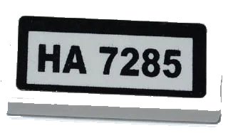 LEGO onderdeel Tile 1 x 2 with 'HA 7285' Pattern (Sticker) - Set 7285 (3069pb0197)