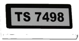 LEGO onderdeel Tile 1 x 2 with 'TS 7498' Pattern (Sticker) - Set 7498 (3069pb0218)