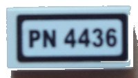LEGO part Platte 1 x 2 mit 'PN 4436' Muster (Aufkleber) - Set 4436 3069pb0223