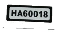 LEGO part Tile 1 x 2 with 'HA60018' Pattern (Sticker) - Set 60018 3069pb0266