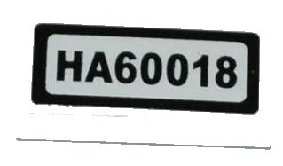 LEGO onderdeel Tile 1 x 2 with 'HA60018' Pattern (Sticker) - Set 60018 (3069pb0266)