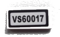 LEGO part Tile 1 x 2 with 'VS60017' Pattern (Sticker) - Set 60017 3069pb0270