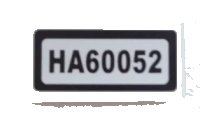 LEGO part Tile 1 x 2 with 'HA60052' Pattern (Sticker) - Set 60052 3069pb0322