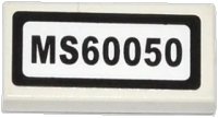 LEGO part Tile 1 x 2 with 'MS60050' Pattern (Sticker) - Set 60050 3069pb0326