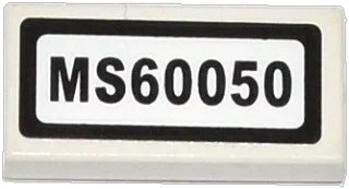 LEGO onderdeel Tile 1 x 2 with 'MS60050' Pattern (Sticker) - Set 60050 (3069pb0326)