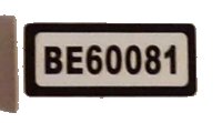 LEGO onderdeel Tile 1 x 2 with 'BE60081' Pattern (Sticker) - Set 60081 3069pb0359