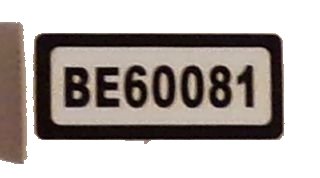 LEGO onderdeel Tile 1 x 2 with 'BE60081' Pattern (Sticker) - Set 60081 (3069pb0359)