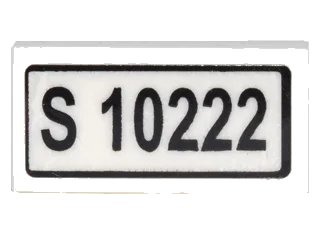 LEGO onderdeel Tile 1 x 2 with 'S 10222' Pattern (Sticker) - Set 10222 (3069pb0383)
